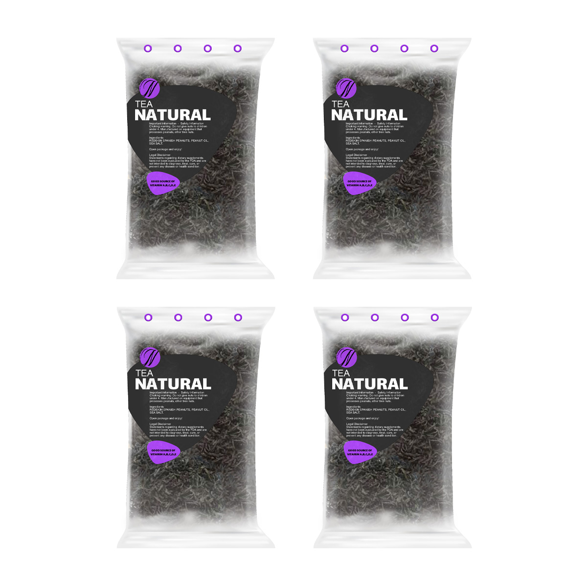 Ceylon natural super premium tea - 250 grams, pack of 4