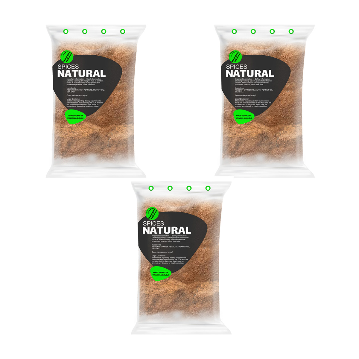 Natural nutmeg powder - 500 grams, pack of 3