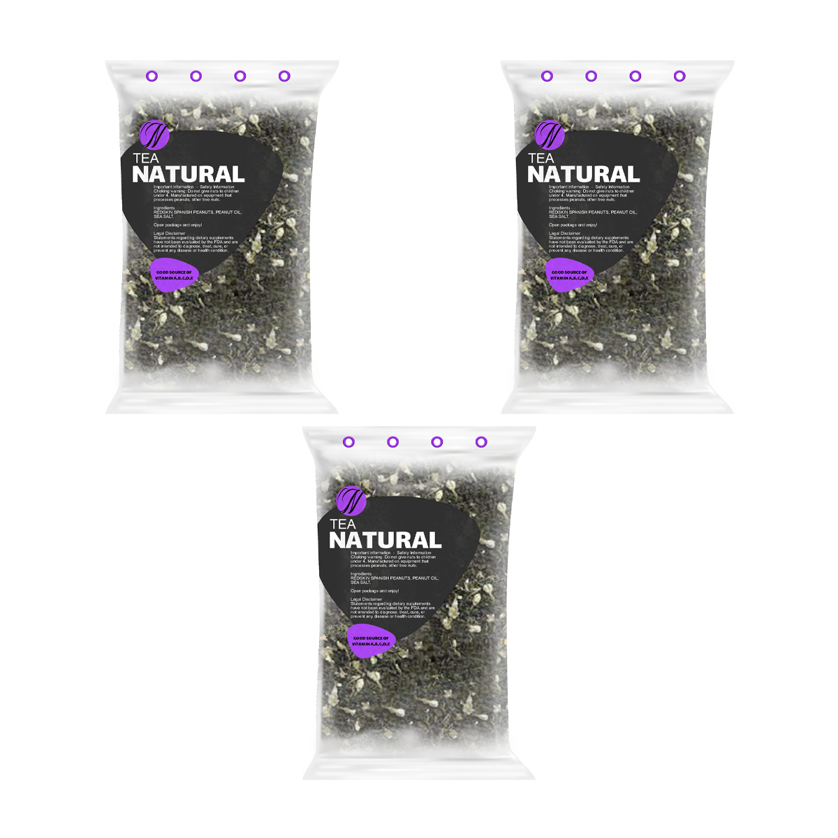 Jasmine natural green tea - 500 grams, pack of 3 - Image 2