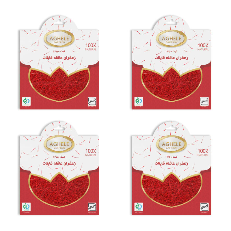 First grade barberry saffron and wise saffron - 3 grams, set of 4 pieces