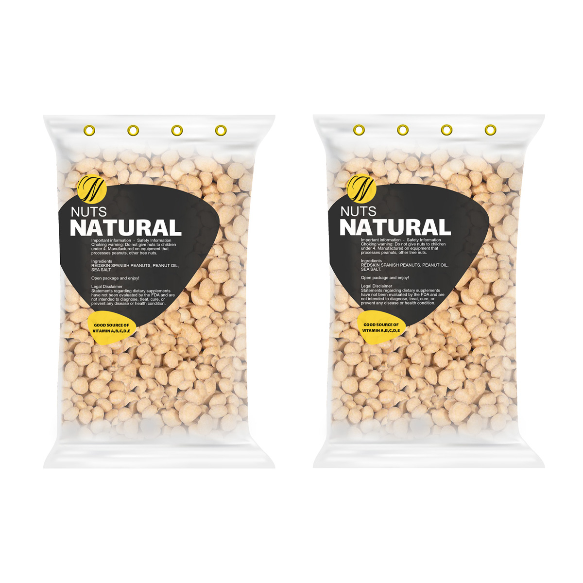 Natural Vinegar Coated Peanuts - 1 kg pack of 2 pieces