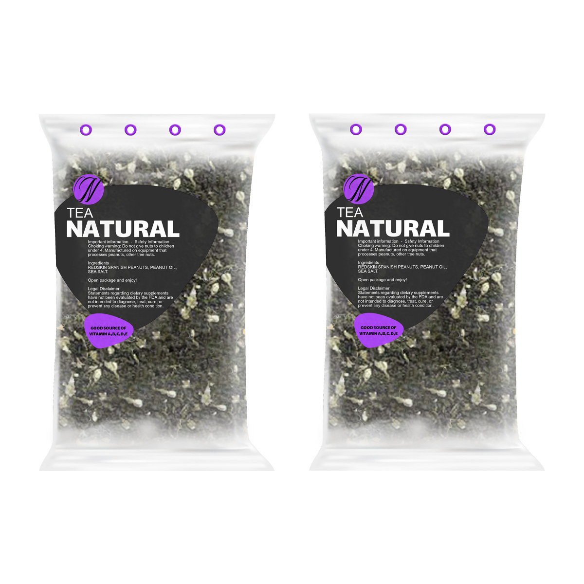 Jasmine natural green tea - 1000 grams, pack of 2
