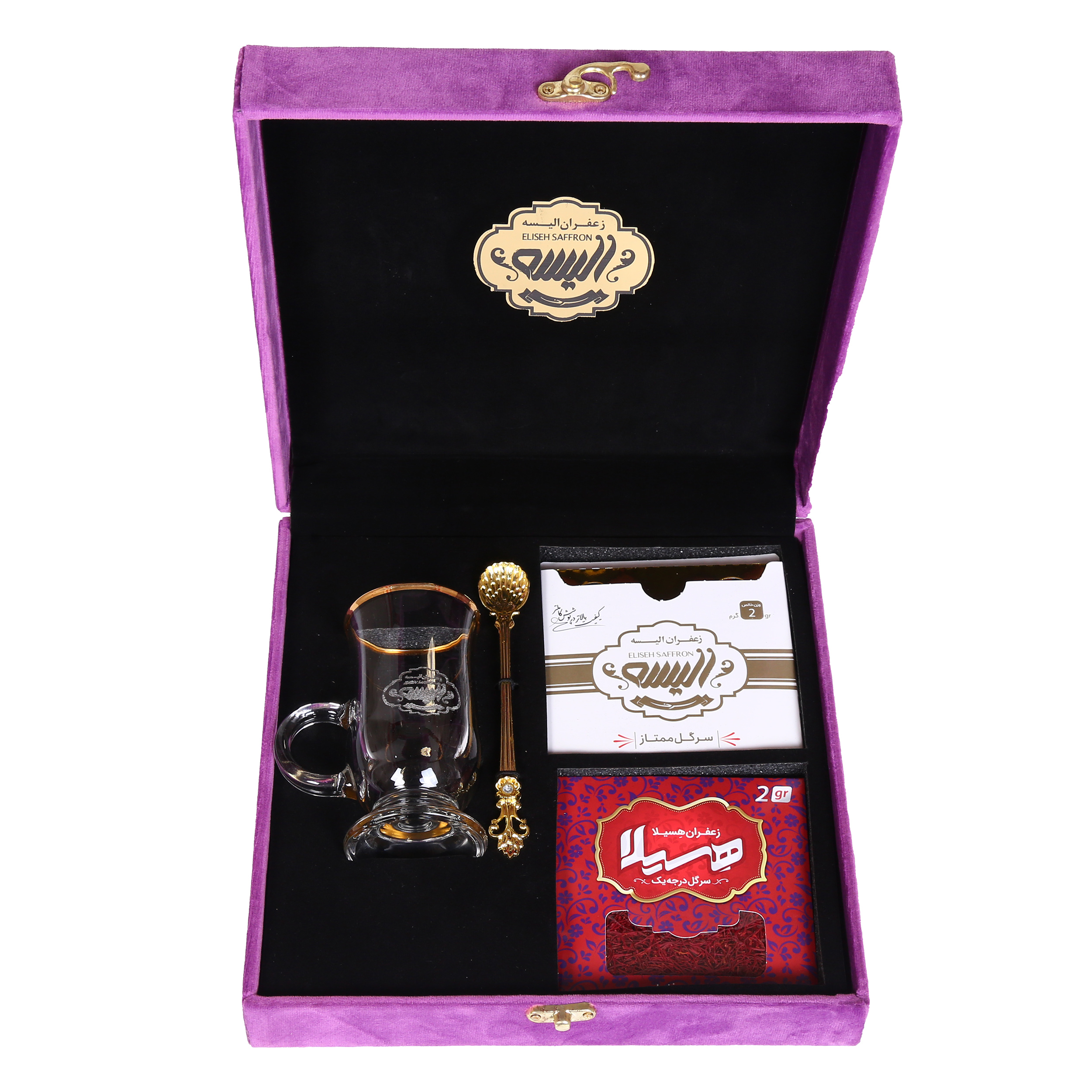Elyse Red Calm Gift Saffron - 4 grams with glass and spoon