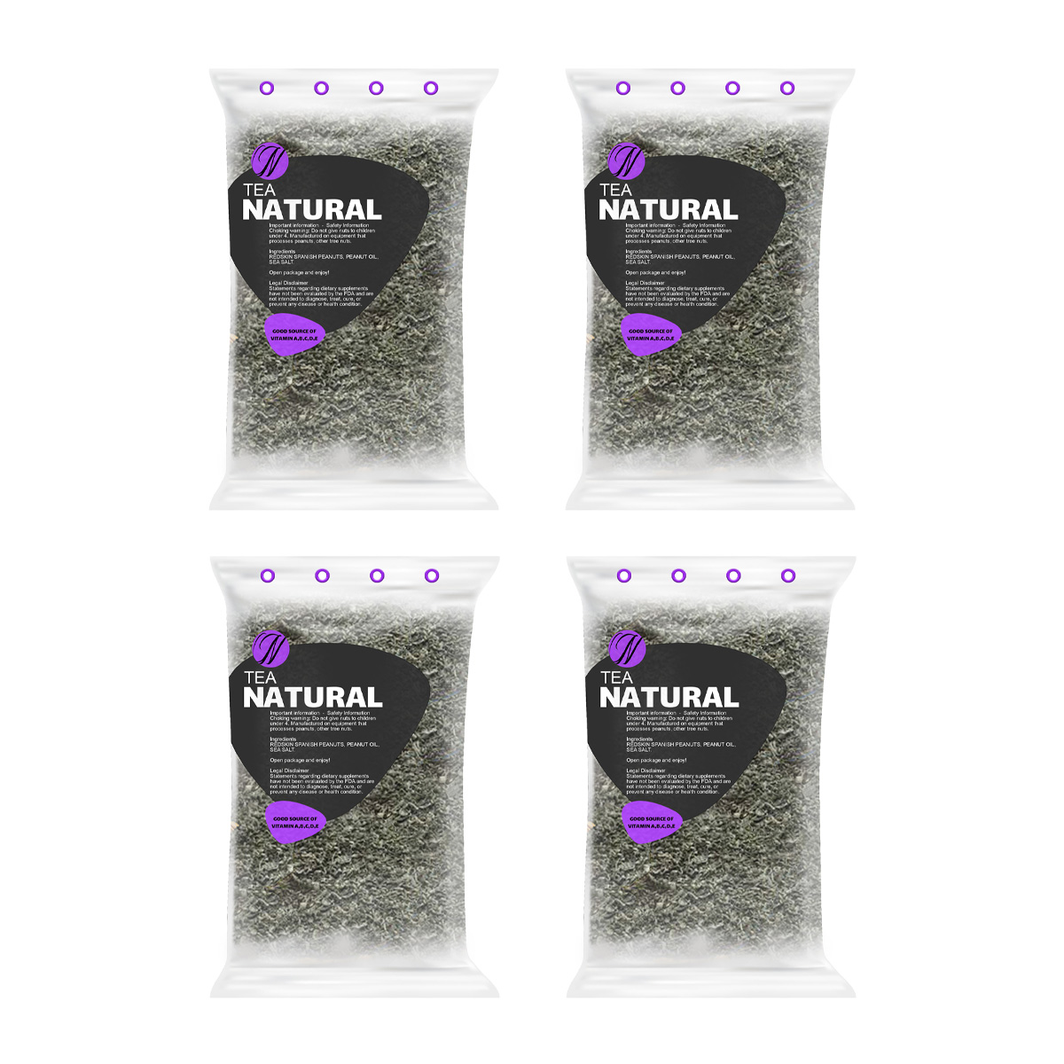 Natural mung bean green tea - 250 grams, pack of 4