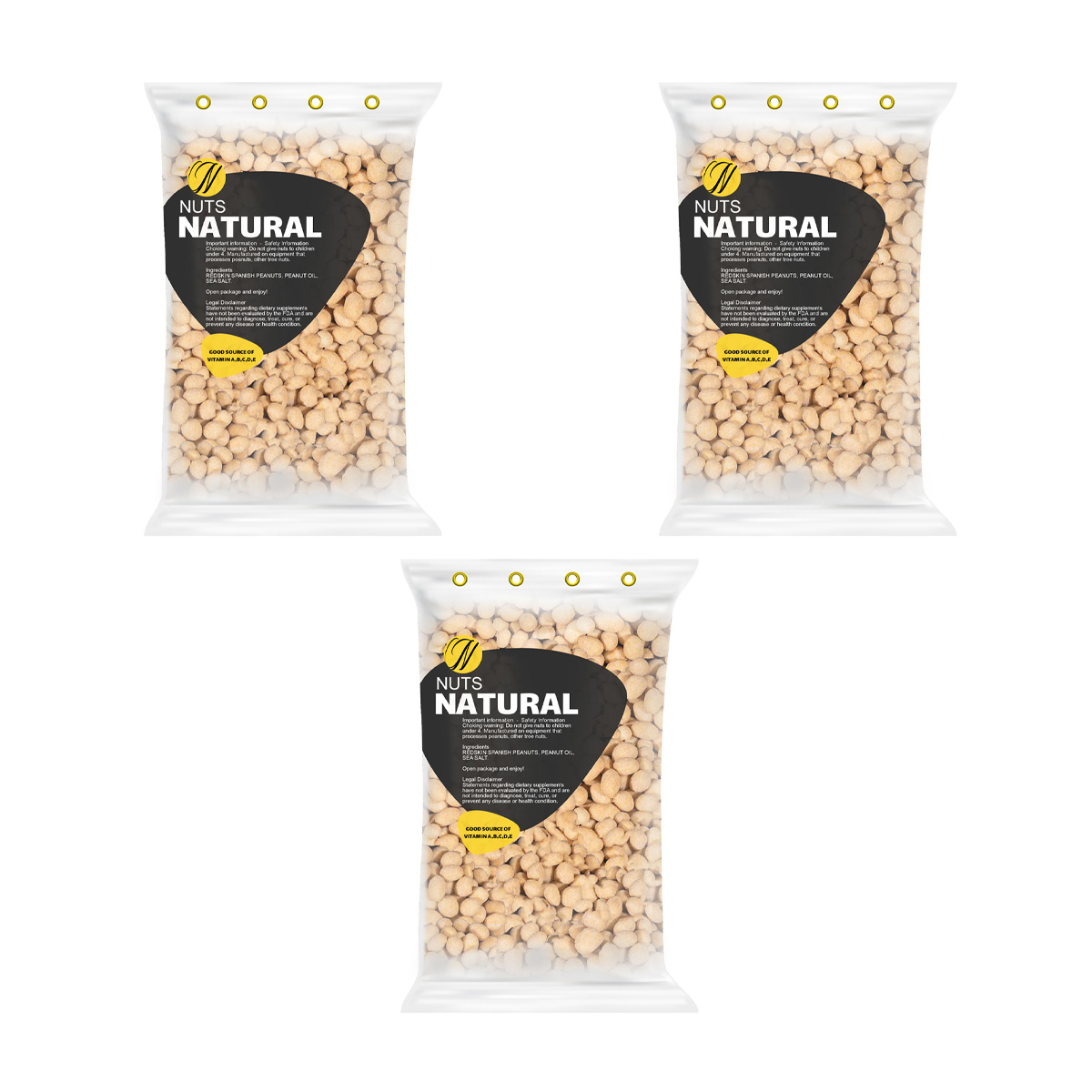 Peanuts covered with natural vinegar - 500 grams, pack of 3